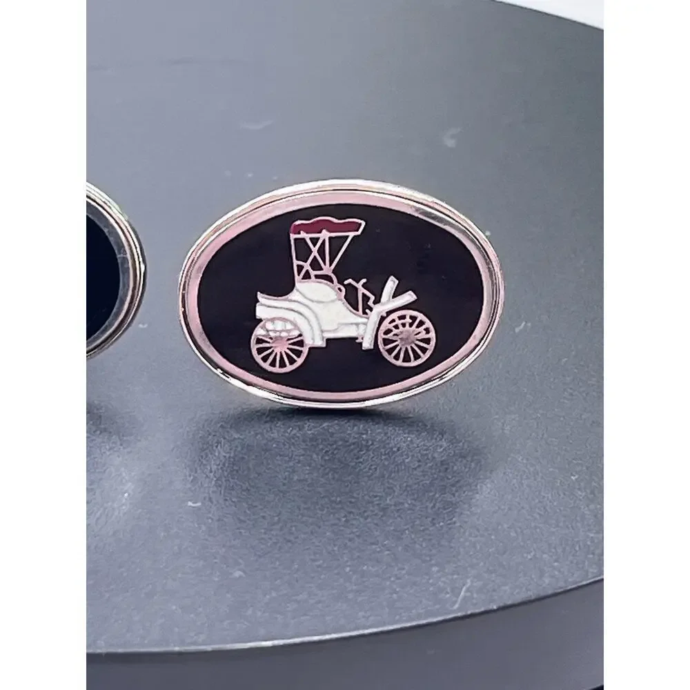 Antique Design Model T Cufflinks Vintage Car Buggy Victorian Automobile‎